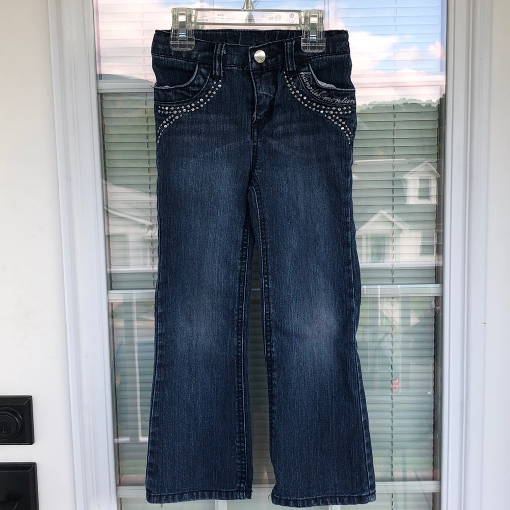 Hannah Montana Girls 5 Blue Sequin Star Jeans